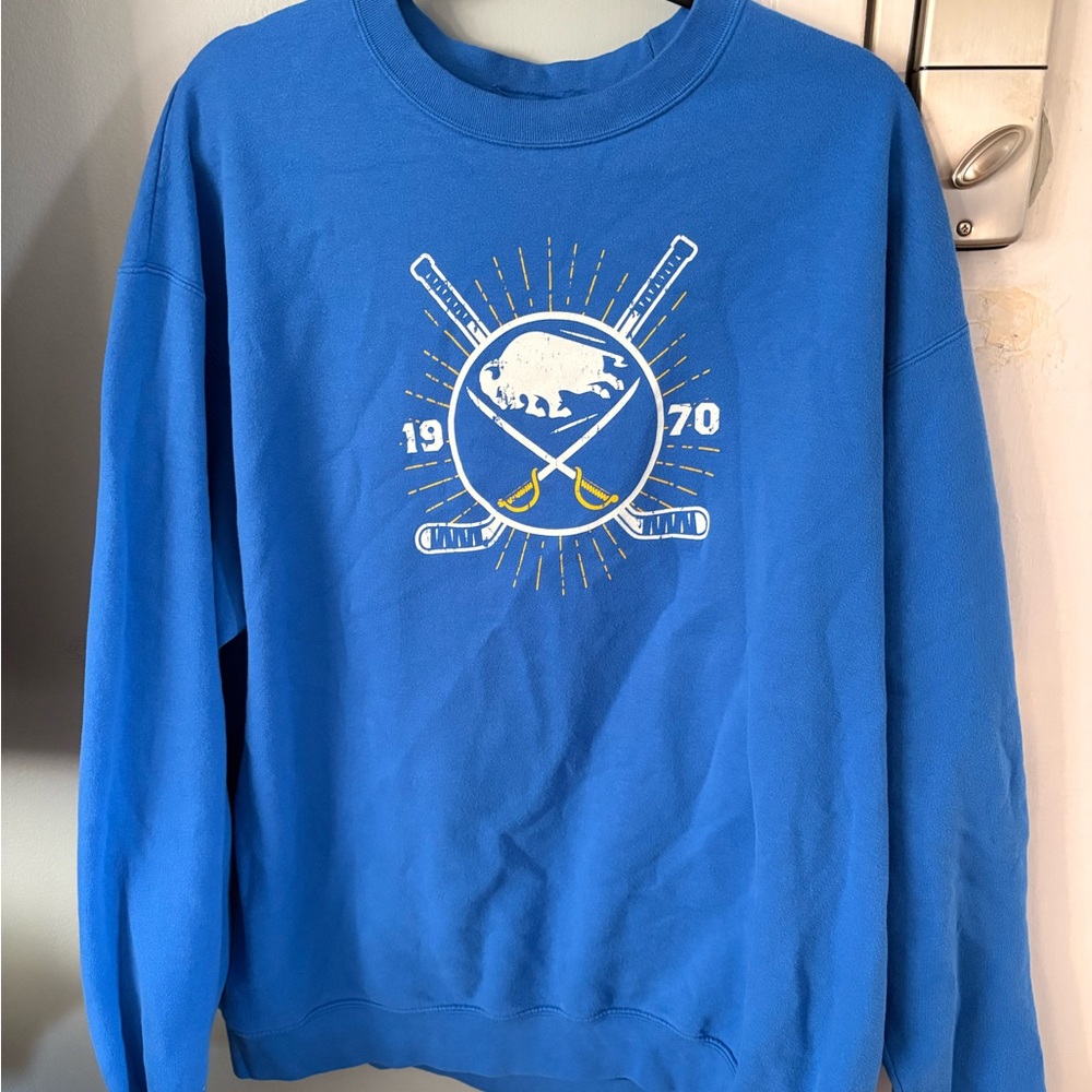 Buffalo Sabers Crewneck Sweater with Graphic Design